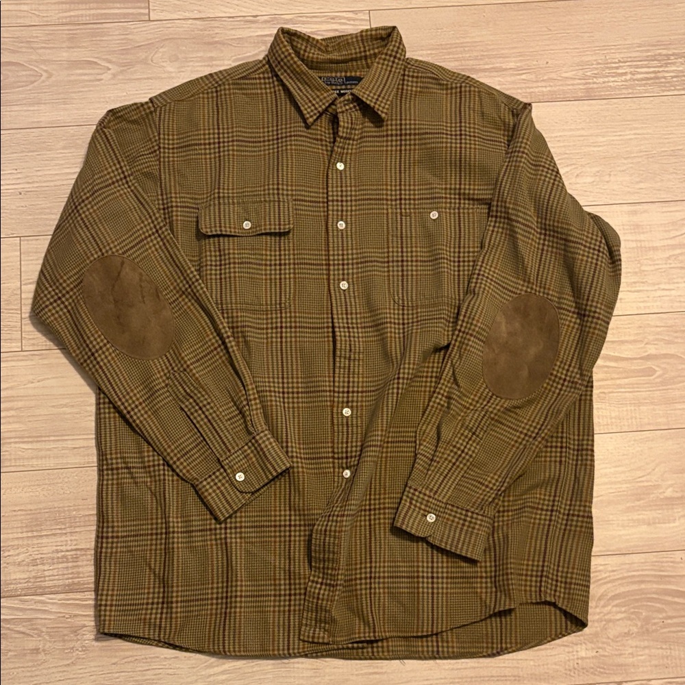 Polo Ralph Lauren Dungaree Workshirt Plaid w/ Suede Elbow Patches – XL